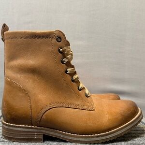 Crevo Tan Leather Ankle Boots